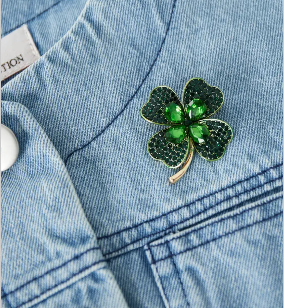 Broche klavertje 4