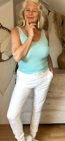 Bluette top met lurex draadje