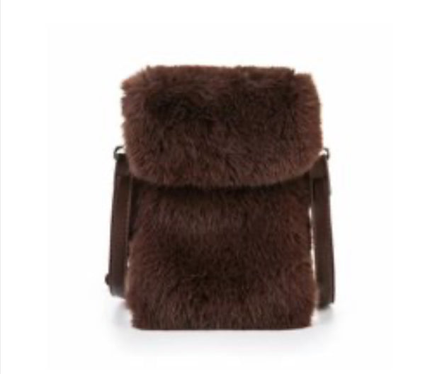 Cross body tas met bont