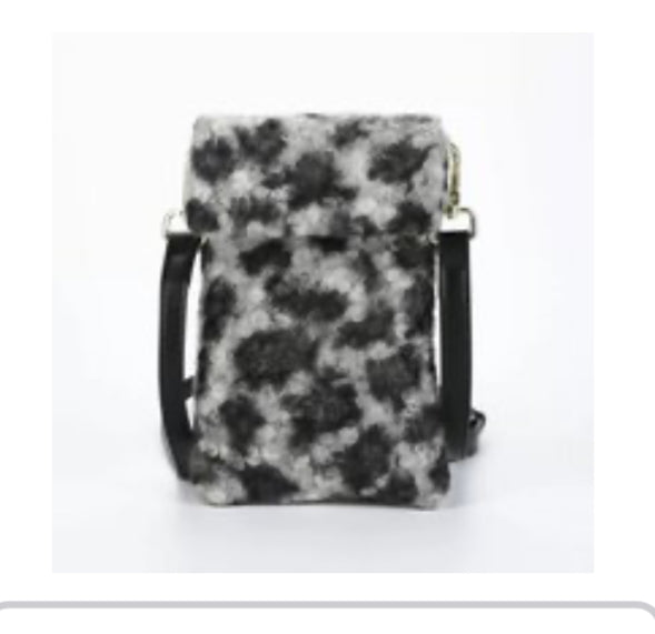 Cross body tas met bont