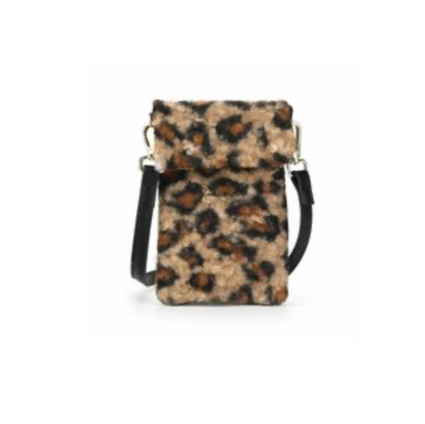 Cross body tas met bont