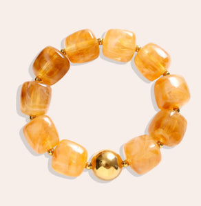 Meer kleurige bruine kralen armband