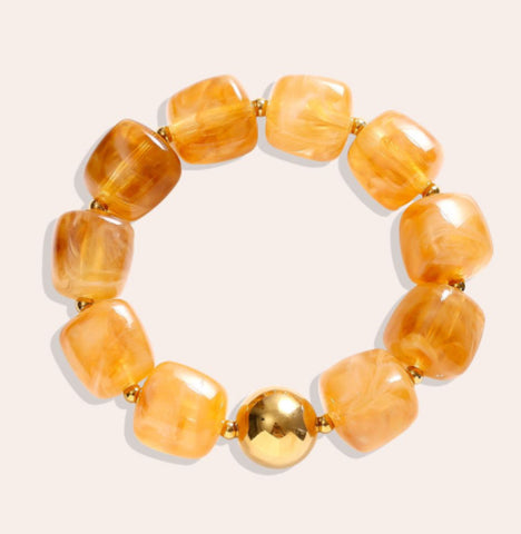 Meer kleurige bruine kralen armband