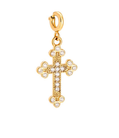 Lente sluiting Mooie Diamond Kruis Roestvrij stalen hanger