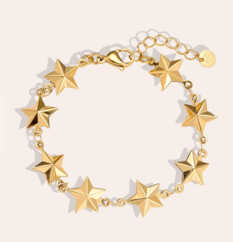 RVS armband met sterren
