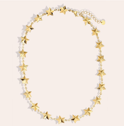 RVS ketting met sterren