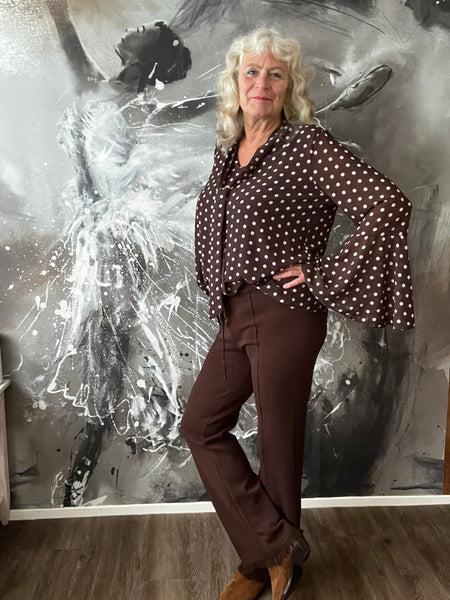 Fashion trends stippen blouse