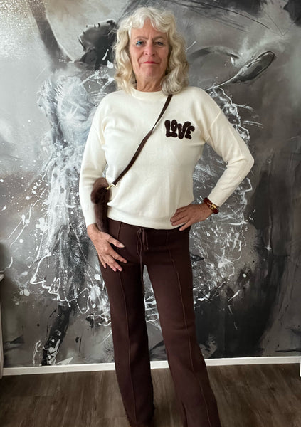 Fashion trend comfi broek bruin