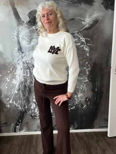 Fashion trend comfi broek bruin