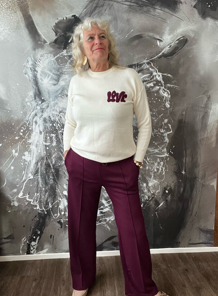 Fashion comfi trui bordeaux