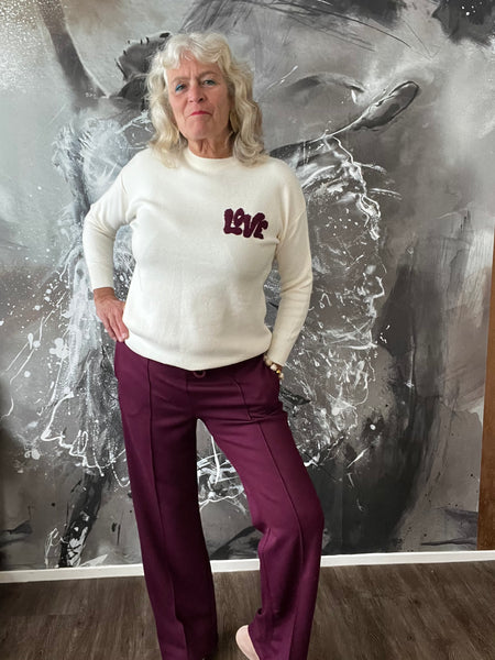 Fashion comfi trui bordeaux