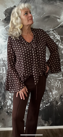 Fashion trends stippen blouse