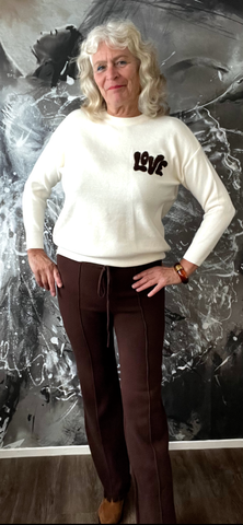 Fashion trend comfi broek bruin
