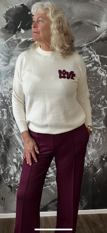 Fashion comfi trui bordeaux