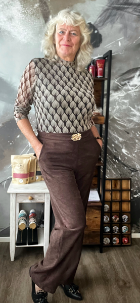 Chastar fluweel broek bruin