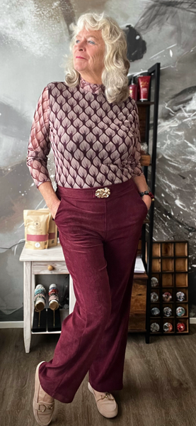 Chastar fluwelen broek rood