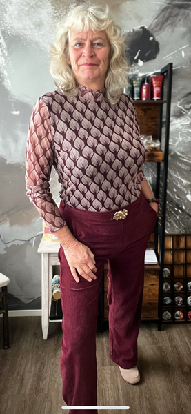 Chastar fluwelen broek rood