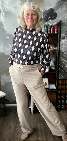 Chastar fluweel broek beige