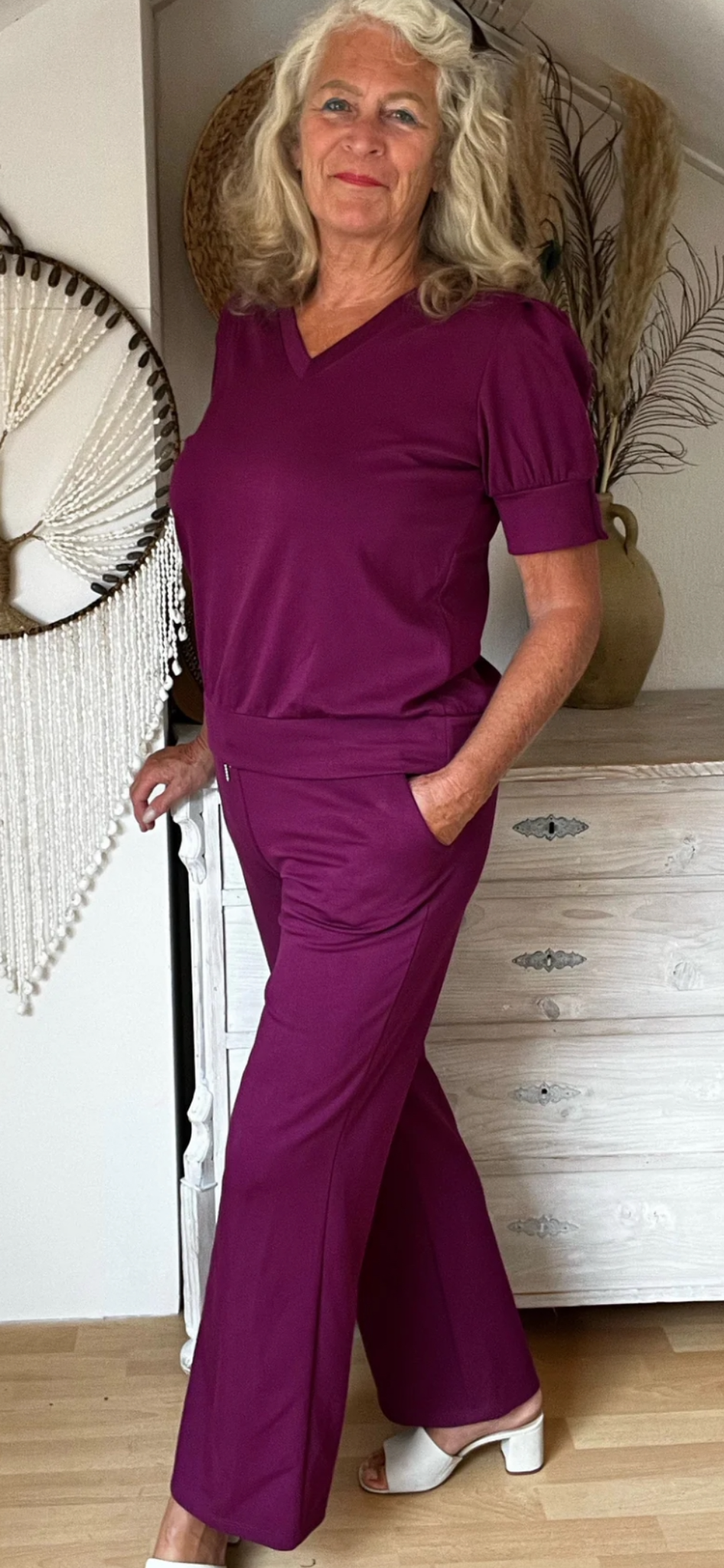 Chastar comfy broek magenta