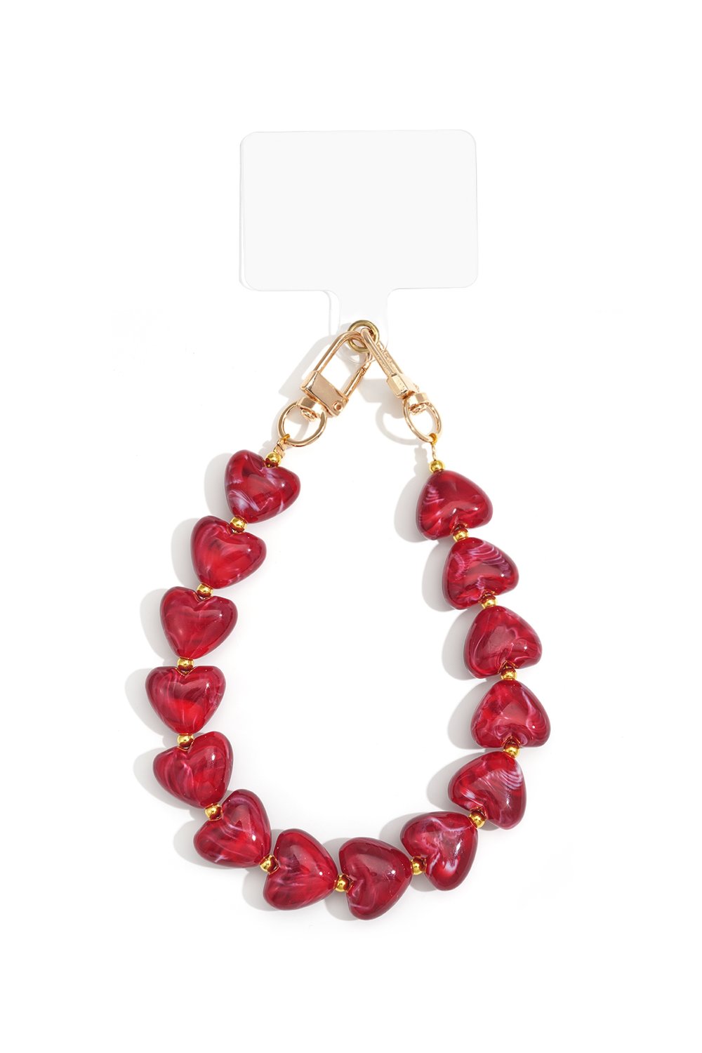 Telefoon koord hart karmozijn rood